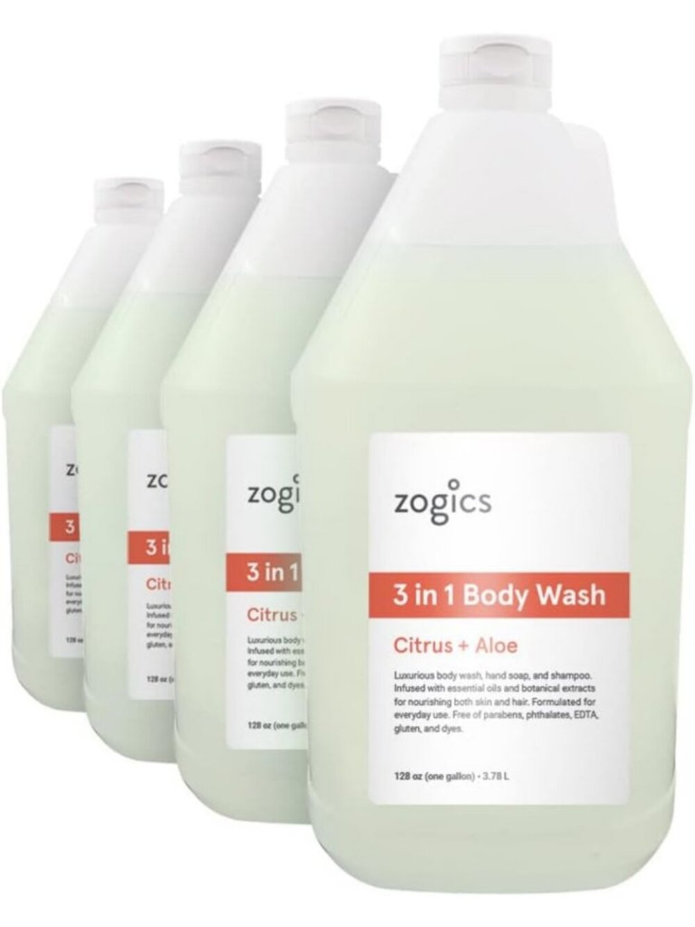 3-in-1 Citrus Aloe Body Wash, Shampoo & Hand Soap - 4 Gallon Bulk Size